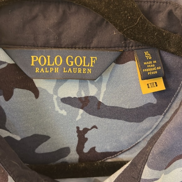 Polo Ralph Lauren Polo Golf Shirt Size XL In a Blue Camo - Picture 2 of 6